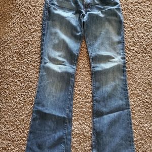 Rock & Republic Flare Jeans Purple Stitching sz 27